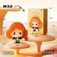 ราคา มีของพร้อมส่งในไทย ตัวต่อนาโน Size M Cute Catoon Sitting Blocks Disney Princess (22659585096)