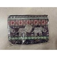 ราคา กระเป๋าใส่เงิน ใส่เหรียญผ้าทอ ติดเครื่องเงินช้าง มีซิปและซับใน (19235849668)