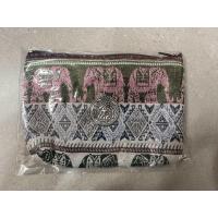 ราคา กระเป๋าใส่เงิน ใส่เหรียญผ้าทอ ติดเครื่องเงินช้าง มีซิปและซับใน (20495458276)