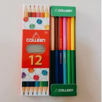 ราคา Colleen สีไม้คอลลีน คอลลีน 12สี แบบ 2หัว คอลลีน 12สี 6แท่ง colleen 12 colre แท่งเหลี่ยม (4031576084)