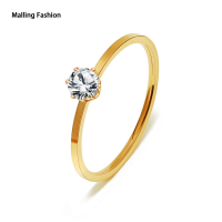 ราคา แหวนชุบทองหรูแฟชั่น Malling ชุด18K เพชรปลอมสไตล์เกาหลี (22231860747)