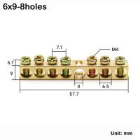 ราคา SENSET ทองแดงทองแดง ขั้วต่อสายไฟ มัลติสเปค มีรูสกรู ขั้วบาร์ทองแดง ขั้วบาร์ทองแดง แถวเชื่อมต่อทองเหลือง ตู้กระจายพลังงาน (22352010204)