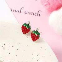 ราคา Fruit Ear Studs Cute Stud Earrings Glitter Dangler Earrings Fashion Chic Earrings Red Cherry Stud (22143424847)