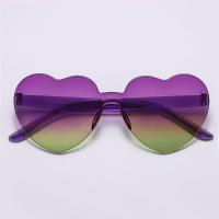 ราคา CHUAN ทันสมัยและทันสมัย สีลูกอมสี สีสันสดใส ที่บังแดด แว่นตากันแดดรูปหัวใจ แว่นกันแดดสำหรับงานเลี้ยง แว่นตารูปหัวใจ (20548917304)