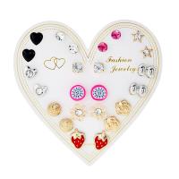 ราคา เครื่องประดับต่างหูพลอยเทียมจำลองสำหรับผู้หญิงต่างหูตุ้มหูผลไม้มะนาว12คู่ ชุดขายส่งรูปดาวพระจันทร์โบว์ติดมุกรูปดาว (21675116931)