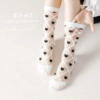 ราคา ถุงเท้ายาวลายทางแต่งระบายเซ็กซี่สำหรับผู้หญิงถุงเท้ายาวบางน่ารักลายขวาง JK เครื่องแบบ Lolita (21745519119)