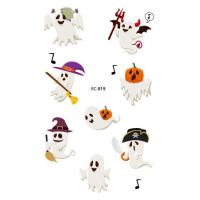 ราคา New Halloween Tattoo Stickers Funny Cartoon Funny Kids Tattoo Sticker Disposable tattoo stickers (16100119496)