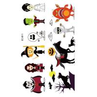 ราคา New Halloween Tattoo Stickers Funny Cartoon Funny Kids Tattoo Sticker Disposable tattoo stickers (16100119488)