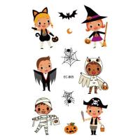 ราคา New Halloween Tattoo Stickers Funny Cartoon Funny Kids Tattoo Sticker Disposable tattoo stickers (16100119482)