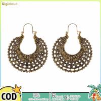ราคา Bohemian Vintage Drop Dangle Earrings Boho Semicircle Earrings National Style Eardrop Earbob Hollow Bronze Jewelry (21830699523)
