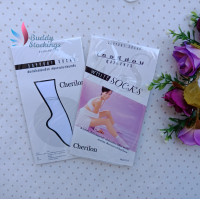 ราคา ถุงเท้าพยาบาล ถุงน่องข้อสั้นเชอรีล่อน สีขาว (17412149847)