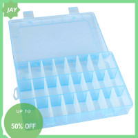 ราคา Lowest price Jay กล่องจัดระเบียบพลาสติกใส24ช่องกล่องเก็บของแบบปรับได้สำหรับลูกปัดต่างหูตะขอเกี่ยวเครื่องประดับ (22264845556)