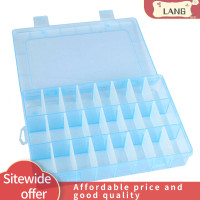 ราคา LANG กล่องจัดระเบียบพลาสติกใส24ช่องกล่องเก็บของแบบปรับได้สำหรับลูกปัดต่างหูตะขอเกี่ยวเครื่องประดับ (22263058436)