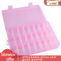 ราคา LANG กล่องจัดระเบียบพลาสติกใส24ช่องกล่องเก็บของแบบปรับได้สำหรับลูกปัดต่างหูตะขอเกี่ยวเครื่องประดับ (22263058437)