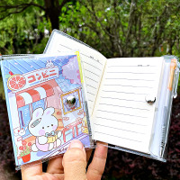 ราคา สมุดโน้ต เล่มเล็ก สมุดฉีก พร้อมปากกาลูกลื่น ขนาดพกพา ลายการ์ตูนน่ารัก มี 56 แผ่น เล่ม สมุดปกพลาสติก กันน้ำ (20558180143)