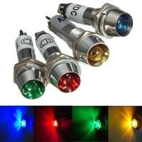 ราคา หลอดแลมป์ 8mm โลหะ LED ไฟสัญญาณไฟแสดงสถานะสีเขียวสีแดงสีส้ม 12VDC 24VDC 220VAC PILOT ไฟเตือน (20323089154)