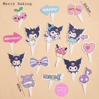 ราคา ป้ายปักเค้กคุโรมิ ป้ายHBD ป้ายตกแต่งเค้กKuromi โมเดลคุโรมิ (21447528012)