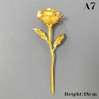 ราคา LSHUO ดอกไม้กุหลาบทองของขวัญวันวาเลนไทน์ดอกกุหลาบปลอม24K ชุบทองของขวัญวันหยุดตกแต่งปาร์ตี้งานแต่งงาน (19391148641)