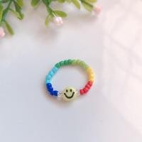 ราคา Pantheadesign แหวนหน้ายิ้ม แหวนลูกปัดโทนสีรุ้ง แหวน smiley แหวนลูกปัดแนวๆ (16209908065)