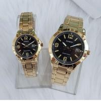 ราคา นาฬิกา Casio Set คู่รัก รุ่น MTP V004G และ LTP V004G นาฬิกาสายแสตนเลสสีทอง ของแท้ 100 รับประกันสินค้า 1ปีเต็ม (21697647847)