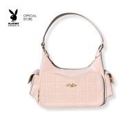ราคา Playboy รุ่น Zoey Bag กระเป๋าสะพายข้างผู้หญิง รหัส ST B243PB579 ดีไซน์ทรงCARGOปั๊มนูนโลโก้ สายสะพาย2 สาย มี 2 สี สีครีม สีเขียว (22697814249)