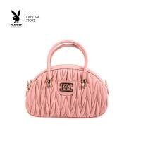 ราคา Playboy รุ่น Jazzy Womens Bagกระเป๋าสะพายข้างผู้หญิง ST BS243PB114 ดีไซน์ทรงโดมเย็บนวมแต่งโลโก้ มี 2 สี สีน้ำตาล สีชมพู (22846923593)
