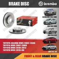 ราคา Brembo จานเบรค TOYOTA VIOS 1 5 2002 2006 2007 2012 2013 โตโยต้า วีออส 2002 2006 2007 2012 2013 คู่หน้า คู่หลัง (19892013023)