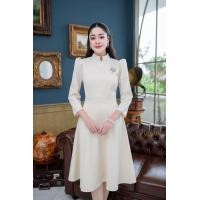 ราคา เดรสทรงไทยจิตรลดา ประยุกต์ ทรงเอ สีเหลืองนวล สีดำ สีขาว สวมใส่ออกงานเรียบร้อยสุภาพ ดูเรียบหรู ผ้าดี สวย ติดตู้ไว้สุดคุ้มค่ะ S 3xl (22796553816)