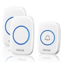 ราคา CACAZI กริ่งประตูไร้สายกันน้ำ A10 1ตัวส่งสัญญาณ2ตัวรับ100 240V 300M กระดิ่งประตูบ้าน38กริ่งประตูกระดิ่ง (22577428998)