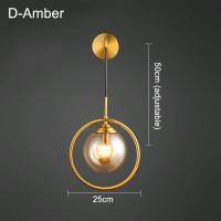 ราคา โคมไฟติดผนัง ในร่ม ห้องนั่งเล่น ไฟ Led ติดผนัง ตกแต่งห้องนอน โคมไฟแก้ว โคมไฟผนังภายใน (21910827964)