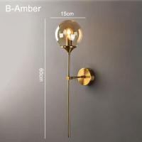 ราคา โคมไฟติดผนัง ในร่ม ห้องนั่งเล่น ไฟ Led ติดผนัง ตกแต่งห้องนอน โคมไฟแก้ว โคมไฟผนังภายใน (21910827960)