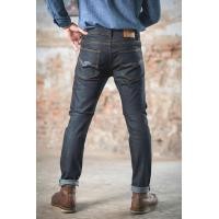 ราคา Lvis club กางเกงยีนส์ชาย ขากระบอกเล็กกึ่งเดฟผ้ายืด กระดุม ปักทอง ผ้าดิบล้างน้ำ ไซค์ 28 42 (7170514528)