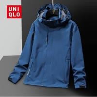ราคา UNIQLO เสื้อแจ็กเก็ตกันฝน แบบนิ่ม ทรงหลวม กันน้ํา ขนาดใหญ่ คุณภาพสูง สําหรับผู้ชาย 2022 ไซซ์ L 7XL (20945291644)