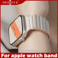 ราคา For apple watch series 10 42mm 46mm สายนาฬิกา ซิลิโคน สาย Magnetic Buckle Rubber สายนาฬิกา apple watch band Ultra 2 49mm iwatch Series 9 8 7 6 SE 5 4 40mm 41mm 44mm 45mm สาย นาฬิกา สมาร์ทวอทช์ สายนาฬิ