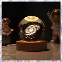 ราคา Valentines Day Gift Galaxy Crystal Ball Lamp 3D Planet Moon Lamp USB LED Night Light (22202184551)