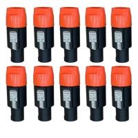 ราคา แพ็ค10ตัว speakon สีส้ม สเปคคอน ตัวผู้ แจ็คสเปคคอน สเปคคอนตัวผู้ สเปคคอนตู้ลำโพง แจ็คสเปคคอนตัวผู้ ตัวเมีย ปลั๊กสเปคคอน (22522560875)