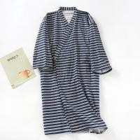 ราคา เสื้อคลุมอาบน้ำผ้าฝ้ายแท้สไตล์ญี่ปุ่นชุดกิโมโนไซส์ใหญ่สำหรับผู้ชายชุดคลุมนอนชุดนอนบางสำหรับฤดูใบไม้ผลิและฤดูร้อนชุดอาบน้ำแบบผูกเชือก (21273967490)