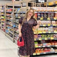 ราคา Plus size เดรสยาวป้ายอกแขนตุ๊กตากระโปรงพริ้วลายดอกกุหลาบจุดของสาวอวบ แฟชั่นผู้หญิงอ้วน สไตล์ลูกคุณ รุ่น เดรสโรสสโนว์ดอท F39 (22844064076)