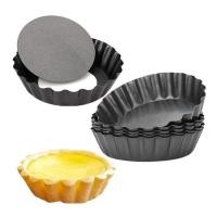 ราคา 6 Pcs Egg Tart Molds 3Inch Mini Tart Pans Removable Bottom Cupcake Cake Muffin Mold Tin Pan Baking Tool (19546352984)