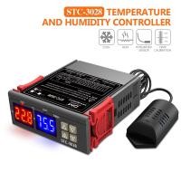 ราคา STC 3028 AC110 220V DC12V 24V 10A Dual Digital Temperature and Humidity Controller Thermometer Hygrometer Controller (22773533999)