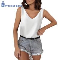 ราคา เสื้อกล้ามคอวีเสื้อกล้ามซาตินสำหรับผู้หญิงเสื้อกล้ามผ้าซาตินเสื้อกล้ามชั้นในสตรีอเนกประสงค์เหมาะสำหรับฤดูร้อน (22432834626)