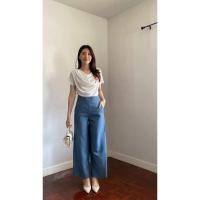 ราคา 410เสื้อคอถ่วง แขนสั้น ผ้าสลาฟ (21899653666)