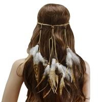 ราคา ยางมัดผม เน็ตผมผู้หญิง ที่คาดผมสวยๆ Boho ลม Peahen ที่คาดผมขนนกแฟชั่นแห่งชาติลมชุดส่าหรีผมมงกุฎ (22810100571)