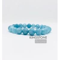 ราคา Aquamarine กำไลหิน อความารีน ขนาด 8 10 12 14 มิล สร้อยข้อมือหินแท้ สโตนคิง stoneking (22222842567)