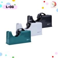 ราคา Elephant แท่นตัดเทป ตราช้าง รุ่น L 01 L 02 L 03 ผลิตจากพลาสติก ABS แข็งแรง สีสันสวยงาม คละสี 1 ตัว (22678713867)