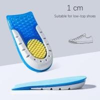 ราคา 1 Pair Silicone Heightening Increase Insole Inner Height Templates Half Cushion Soft Elastic Arch Support Orthopedic Insoles Men Women (22044083133)