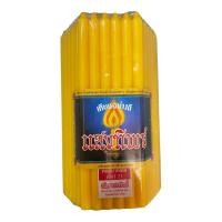 ราคา เทียนหนักบาท เทียนเบอร์21 แสงทิพย์ สีเหลือง สีขาว จำนวน51เล่ม (17487006787)