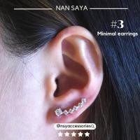 ราคา ต่างหูหนีบเงินแท้ 92 5 โดดเด่น สำหรับคนเจาะหู (14892208447)