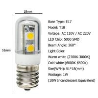 ราคา 1W หลอดไฟ LED T18S E12สกรู E17 AC 110V 220V ไฟสีขาวไฟอุ่นตู้เย็นไฟ LED เครื่องเย็บผ้า (21480840624)