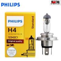 ราคา หลอดไฟหน้า H4 Philips ฟิลลิป ฟิลิปส์ H4 12 Volt 60 55 W P43t 38 12342C1 Standard Philips ฟิลิปส์ (20952761478)